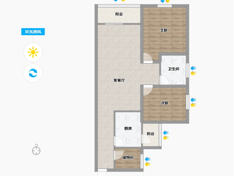 广东省-深圳市-金汐府小区-82.70-户型库-采光通风