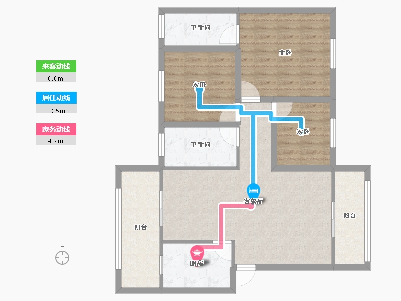 广东省-深圳市-雅庭名苑-84.65-户型库-动静线