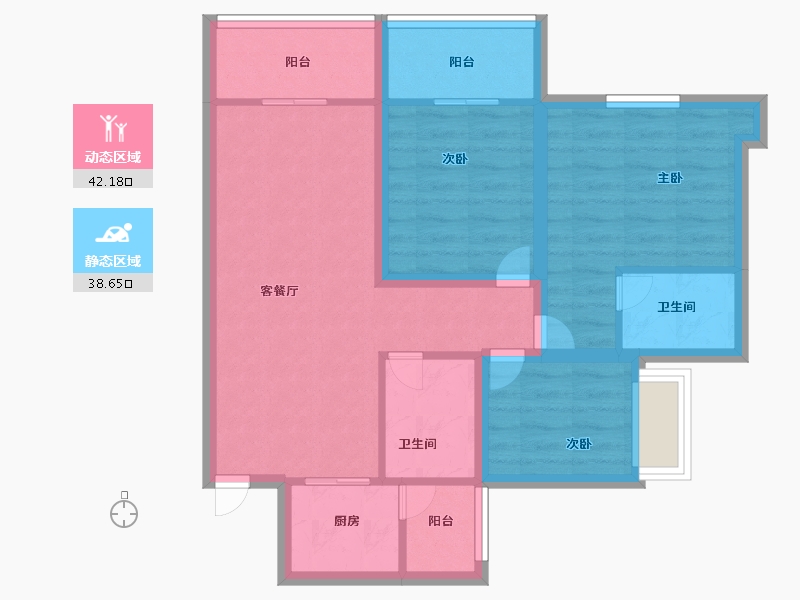 广东省-深圳市-文峰华庭-70.99-户型库-动静分区