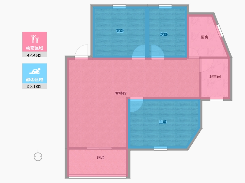 广东省-深圳市-金侨花园-68.86-户型库-动静分区