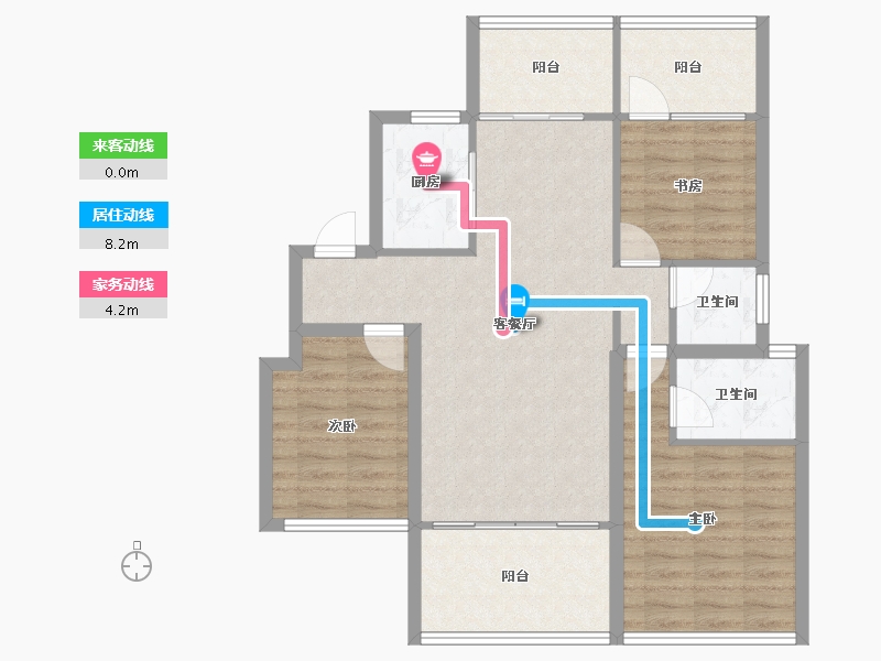 广东省-深圳市-宜城风景花园-87.98-户型库-动静线