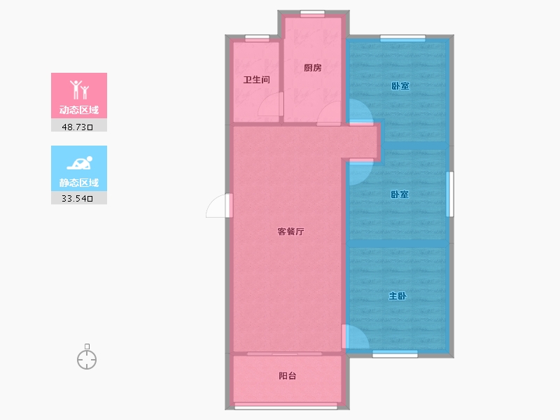 广东省-深圳市-滢水山庄二区-73.44-户型库-动静分区