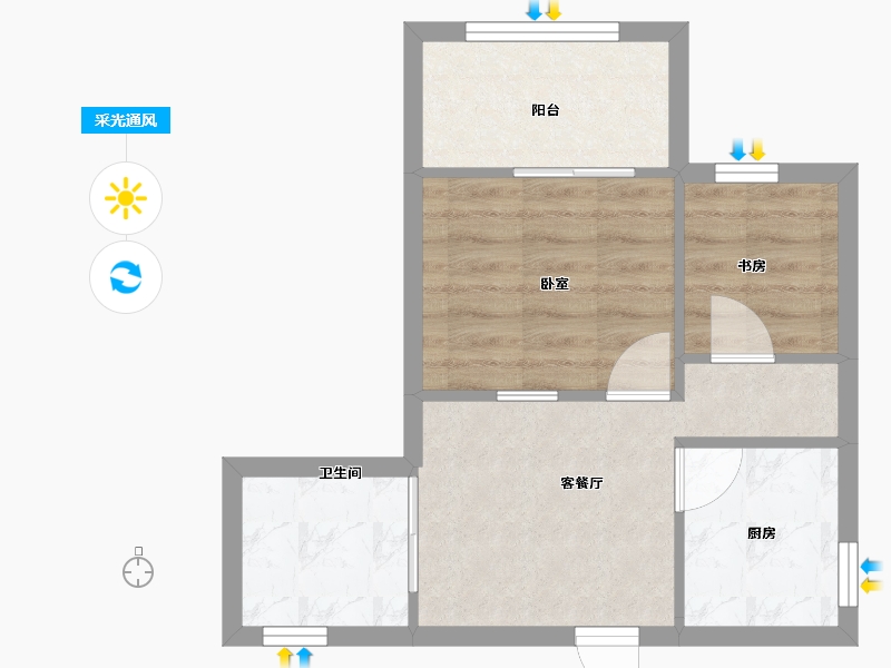 广东省-深圳市-百合星城一期-40.18-户型库-采光通风