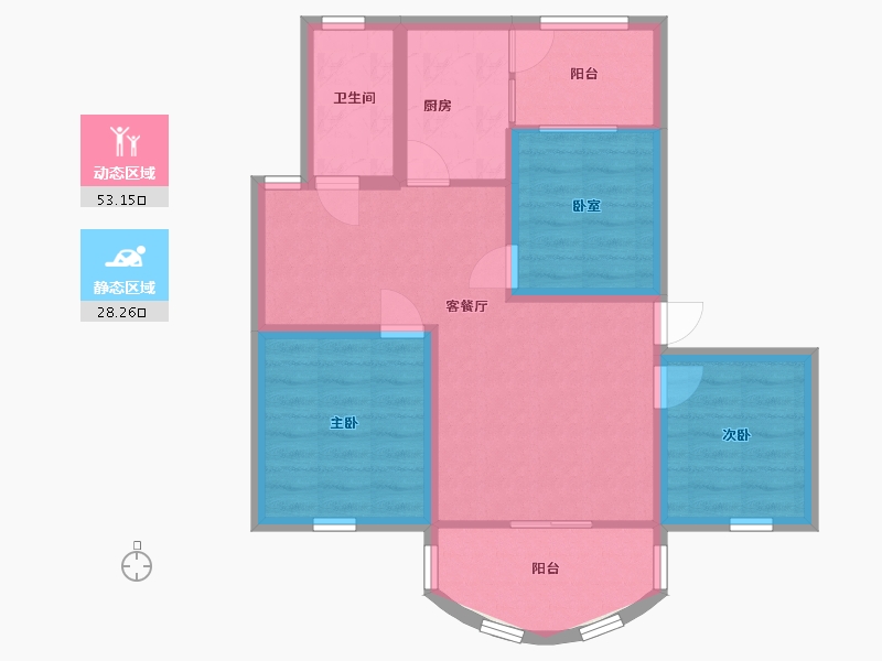 广东省-深圳市-紫薇花园-72.51-户型库-动静分区