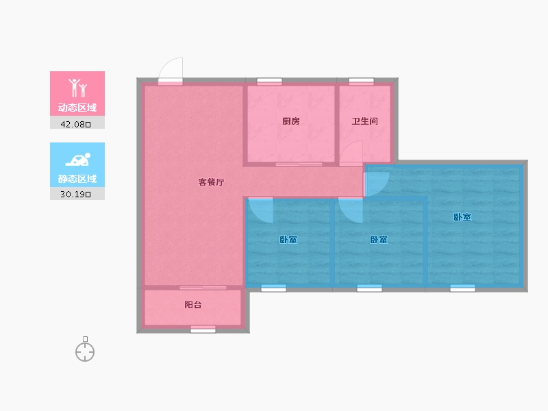 广东省-深圳市-和谐家园-65.24-户型库-动静分区