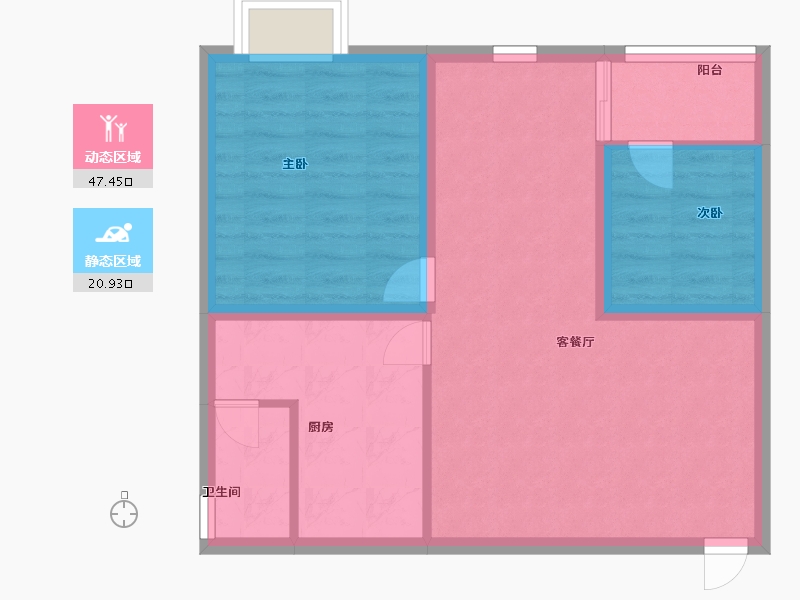 广东省-深圳市-鹏达花园-61.00-户型库-动静分区