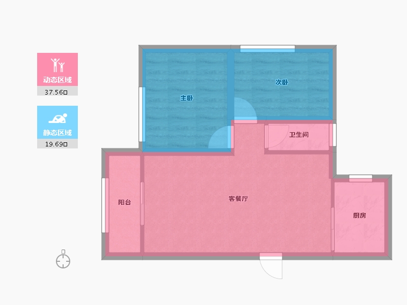 广东省-深圳市-宏兴苑-50.87-户型库-动静分区