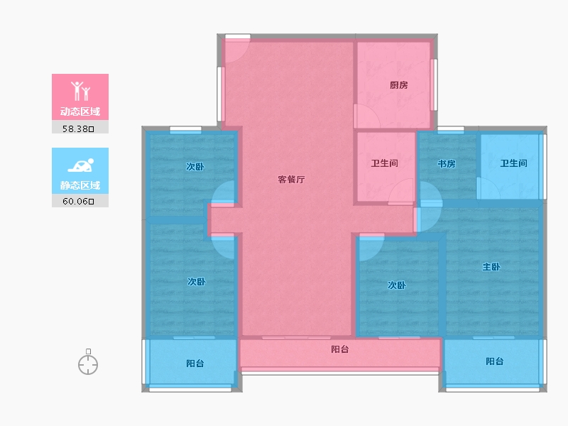 广东省-深圳市-金亨利都荟首府-105.70-户型库-动静分区