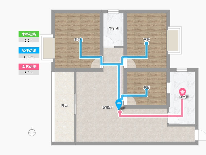 黑龙江省-鹤岗市-广物花园-79.55-户型库-动静线