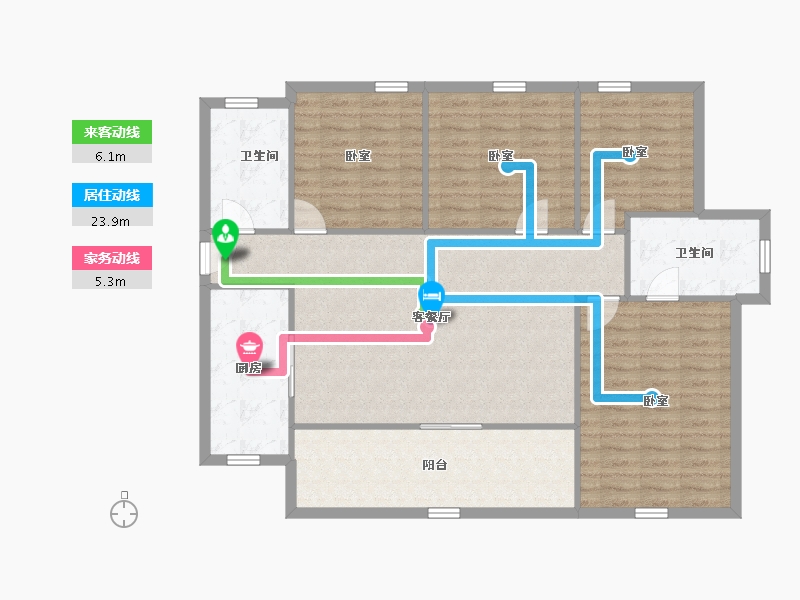 广东省-深圳市-万科红(四期)-118.66-户型库-动静线