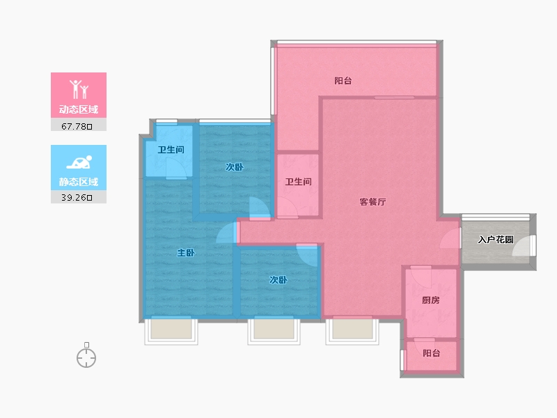 广东省-深圳市-卓能雅苑-100.09-户型库-动静分区