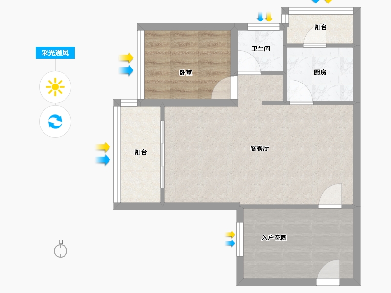 广东省-深圳市-幸福城二期-53.71-户型库-采光通风