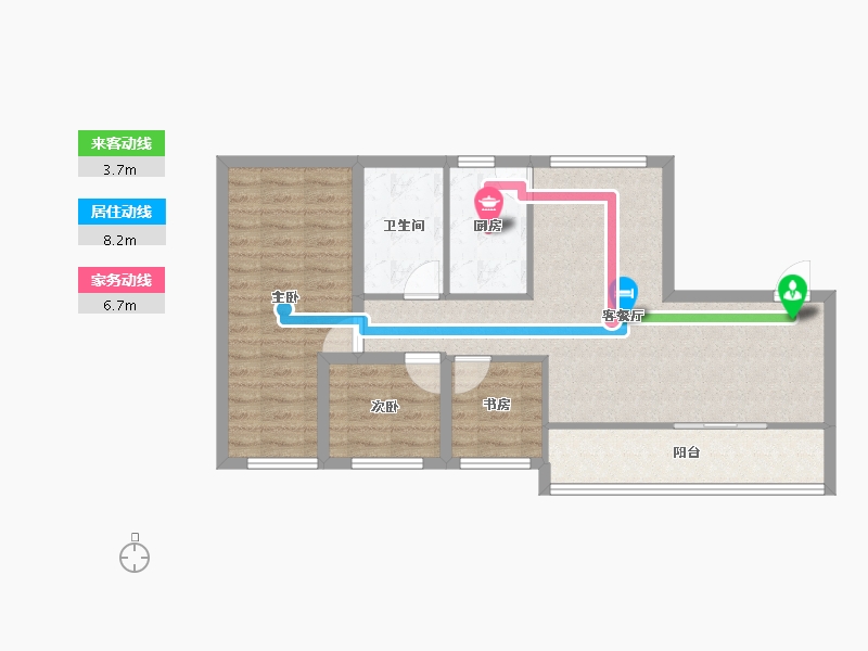 广东省-深圳市-家和花园-74.39-户型库-动静线