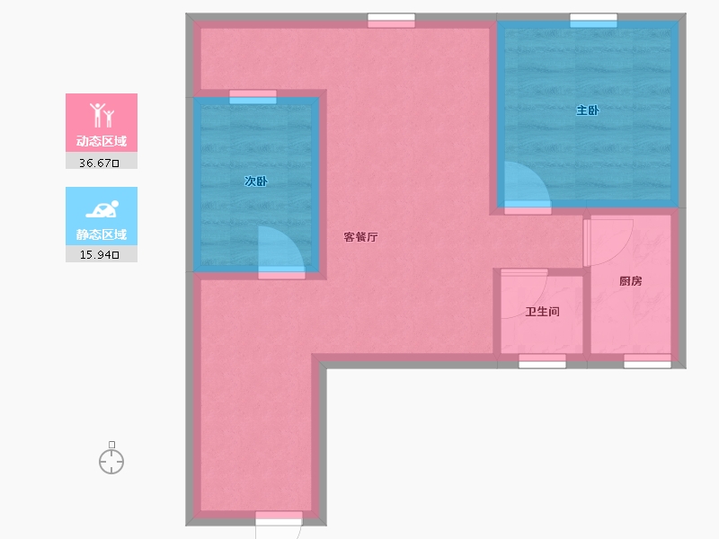 广东省-深圳市-鹏达花园-45.74-户型库-动静分区