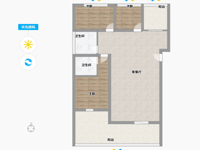 广东省-深圳市-锦绣江南一二三期-86.99-户型库-采光通风