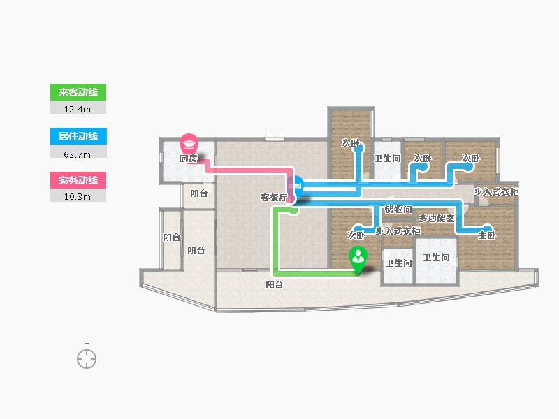 黑龙江省-鹤岗市-双玺花园-307.86-户型库-动静线