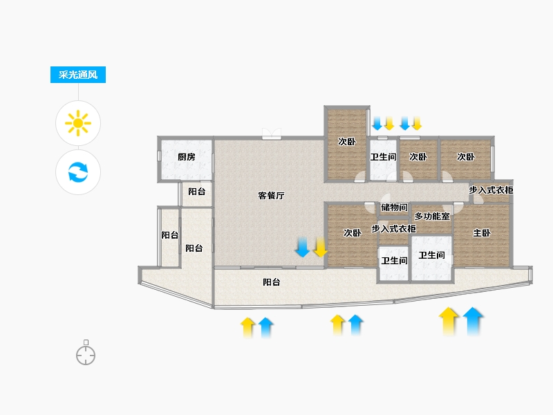 黑龙江省-鹤岗市-双玺花园-307.86-户型库-采光通风