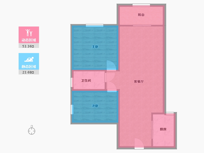 广东省-深圳市-横岗花半里-69.07-户型库-动静分区