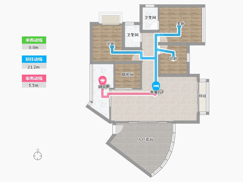 广东省-深圳市-中海怡美山庄-92.43-户型库-动静线