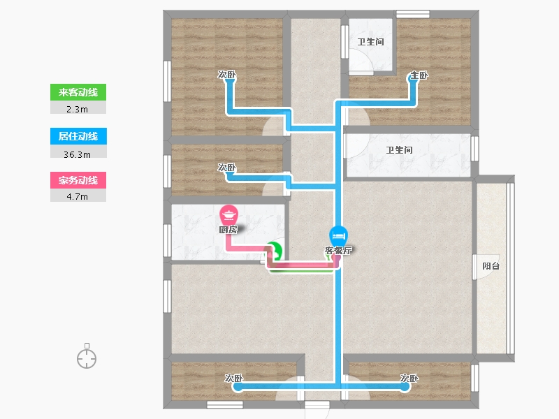 广东省-深圳市-万科翰邻城-111.58-户型库-动静线