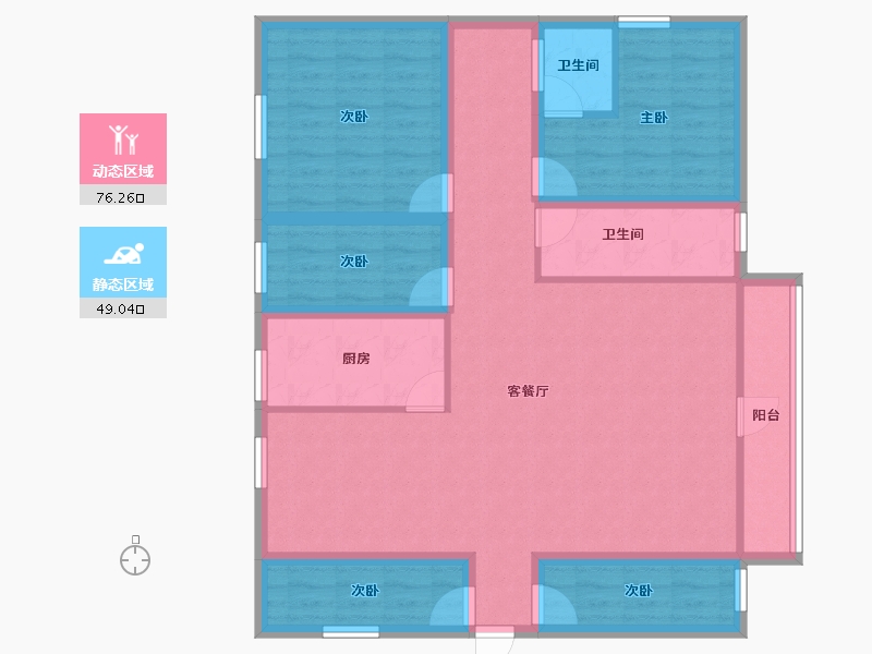 广东省-深圳市-万科翰邻城-111.58-户型库-动静分区