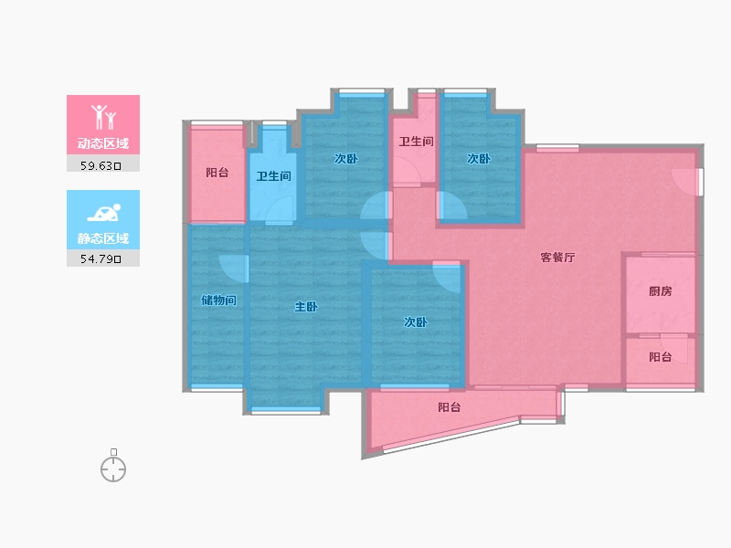 广东省-深圳市-信义假日名城(五期)-100.89-户型库-动静分区