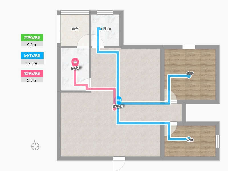 广东省-深圳市-和兴花园一期(和兴苑)-69.54-户型库-动静线