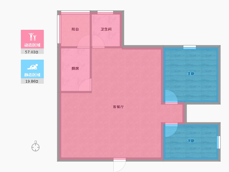 广东省-深圳市-和兴花园一期(和兴苑)-69.54-户型库-动静分区