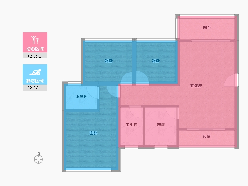 广东省-深圳市-玉湖山畔-65.91-户型库-动静分区