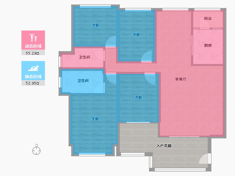 广东省-深圳市-幸福城二期-111.52-户型库-动静分区