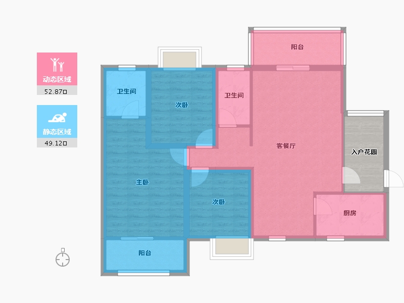 广东省-深圳市-和谐家园-97.18-户型库-动静分区