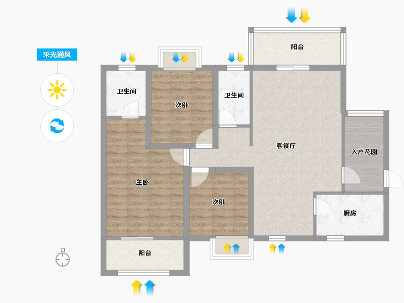 广东省-深圳市-和谐家园-97.18-户型库-采光通风