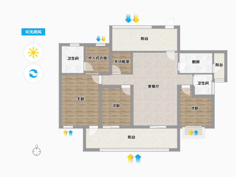 广东省-深圳市-佳兆业茗萃园(一期)-112.42-户型库-采光通风