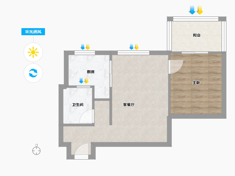 湖北省-武汉市-广厦华庭-44.01-户型库-采光通风