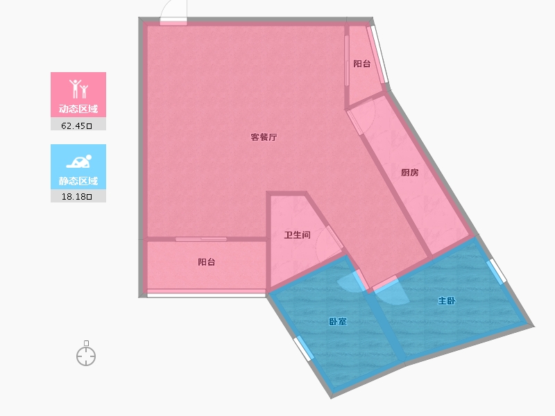 广东省-深圳市-桦润馨居-72.87-户型库-动静分区