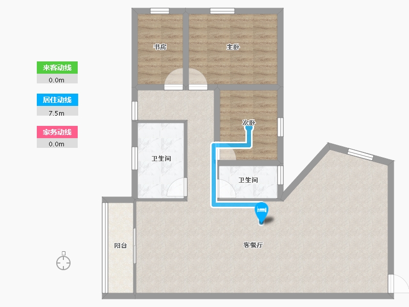 黑龙江省-鹤岗市-海尚国际-94.80-户型库-动静线