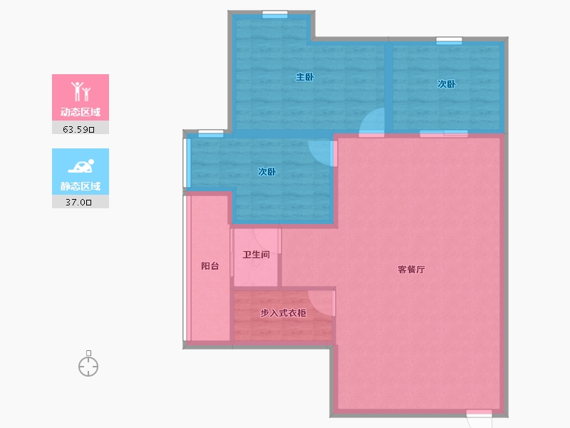 广东省-深圳市-中海怡瑞山居-90.97-户型库-动静分区