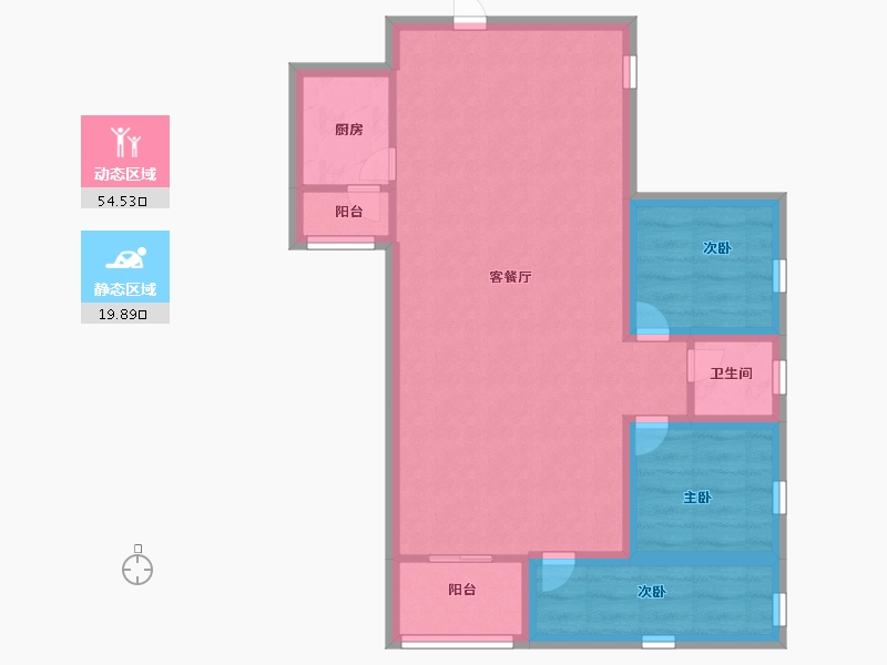 广东省-深圳市-城南雅筑-65.99-户型库-动静分区