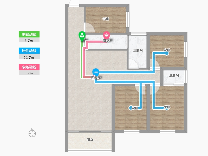 广东省-深圳市-阅山公馆-75.87-户型库-动静线