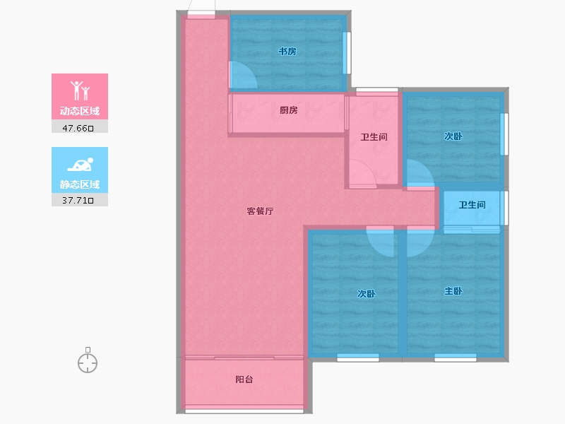 广东省-深圳市-阅山公馆-75.87-户型库-动静分区