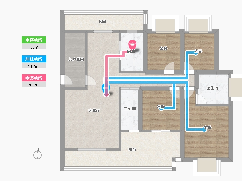 黑龙江省-鹤岗市-绿海湾-70.00-户型库-动静线