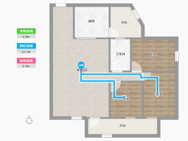 广东省-深圳市-中翠花园-73.07-户型库-动静线