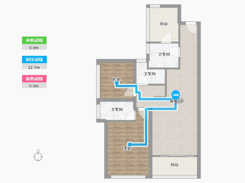 广东省-深圳市-幸福城二期-71.36-户型库-动静线