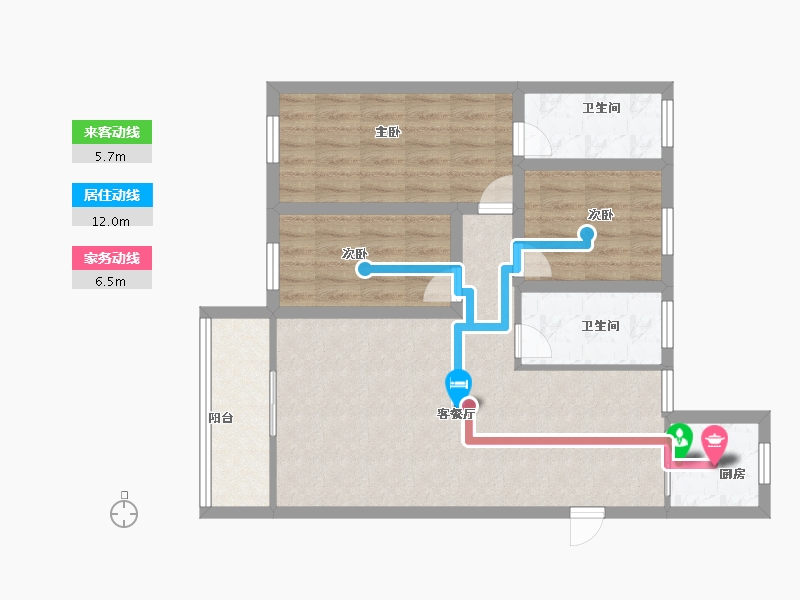 广东省-深圳市-富康苑-77.00-户型库-动静线