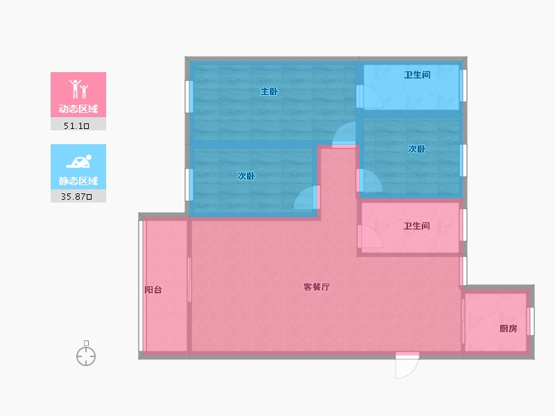 广东省-深圳市-富康苑-77.00-户型库-动静分区