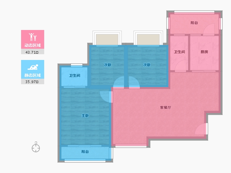 广东省-深圳市-馨园二期-70.81-户型库-动静分区