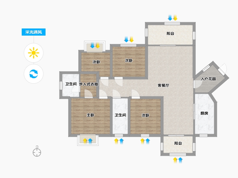 广东省-深圳市-融湖中心城(一期)-109.43-户型库-采光通风