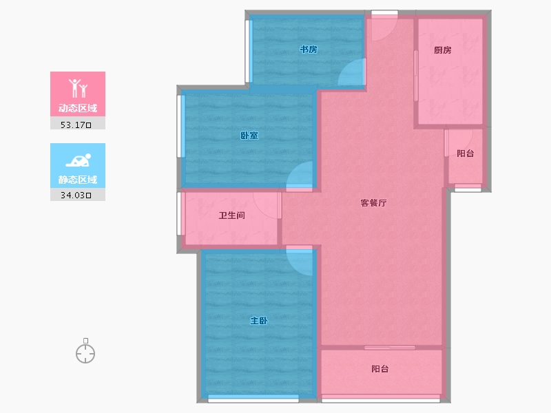 广东省-深圳市-盛世江南-77.92-户型库-动静分区