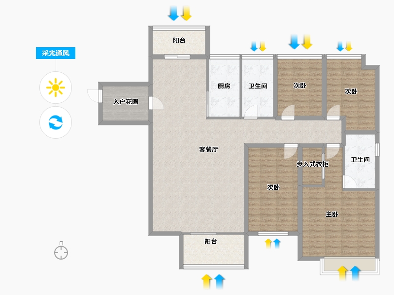 广东省-深圳市-融湖中心城(一期)-146.54-户型库-采光通风