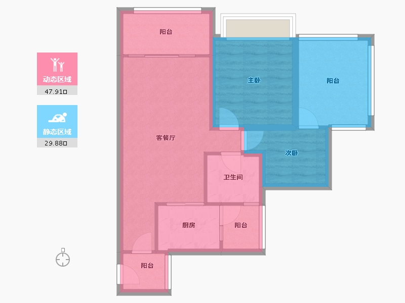 广东省-深圳市-佳兆业茗萃园(一期)-69.00-户型库-动静分区